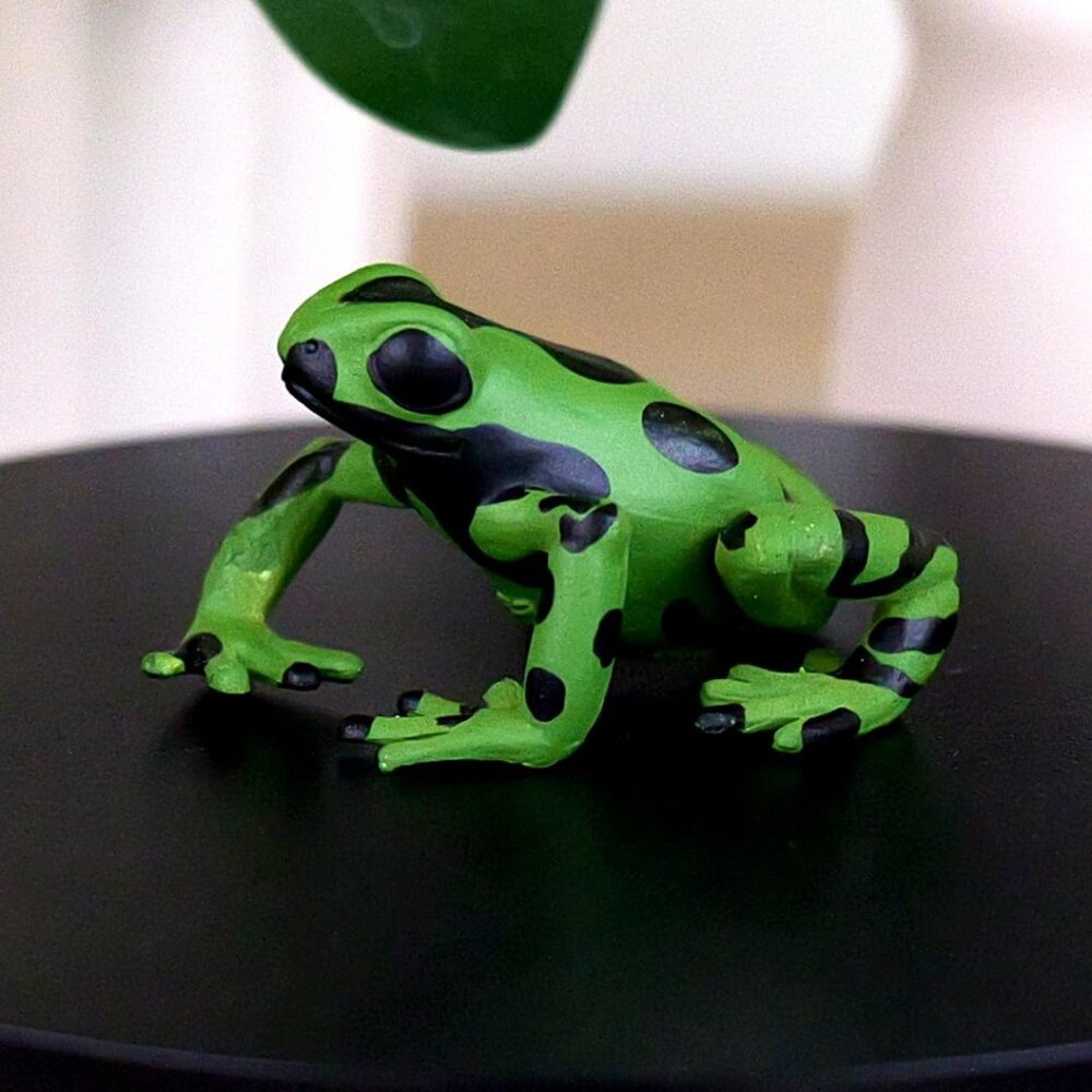 Equatorial Green Frog Figure -‎ Hand Painted & Collectible Toy Figurine